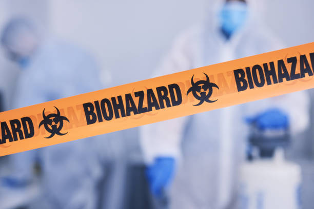 Professional Biohazard Cleanup technician working in Grant, MI